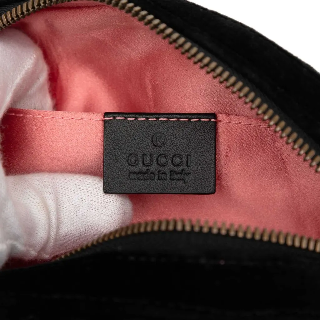 Gucci GG Marmont Matelasse Velvet Belt Bag Black Very good - Box View