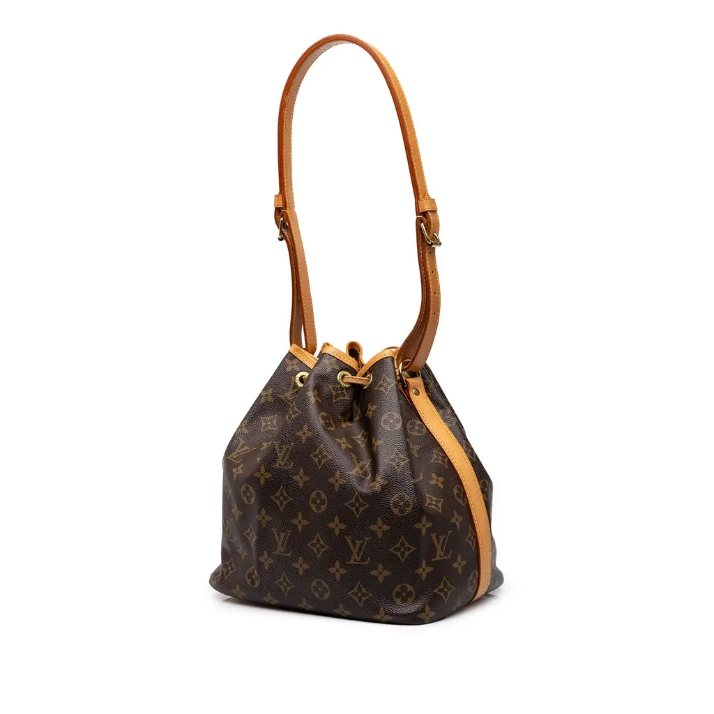Louis Vuitton Monogram Petit Noe Brown Canvas Good - Back View