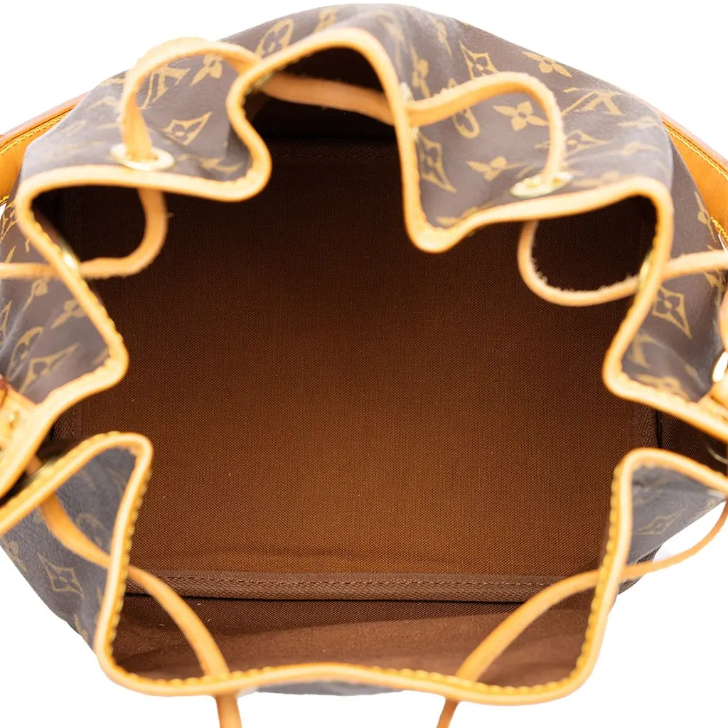 Louis Vuitton Monogram Petit Noe Brown Canvas Good - Model View