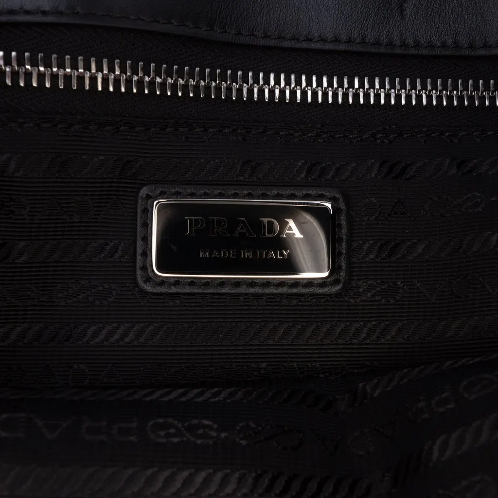 Prada Spazzolato Leather Tote Black Leather Good - Box View