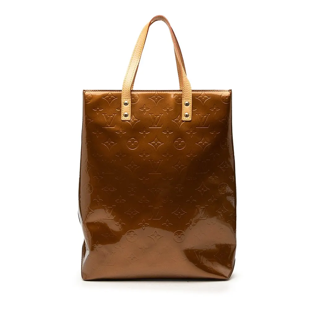 Louis Vuitton Monogram Vernis Reade MM Brown Leather Good - Front View