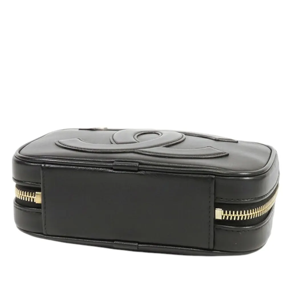 Chanel Lambskin CC Mania Camera Bag Black Leather Very good - Inside View