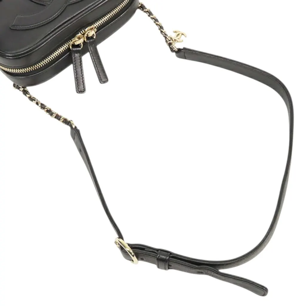 Chanel Lambskin CC Mania Camera Bag Black Leather Very good - Box View