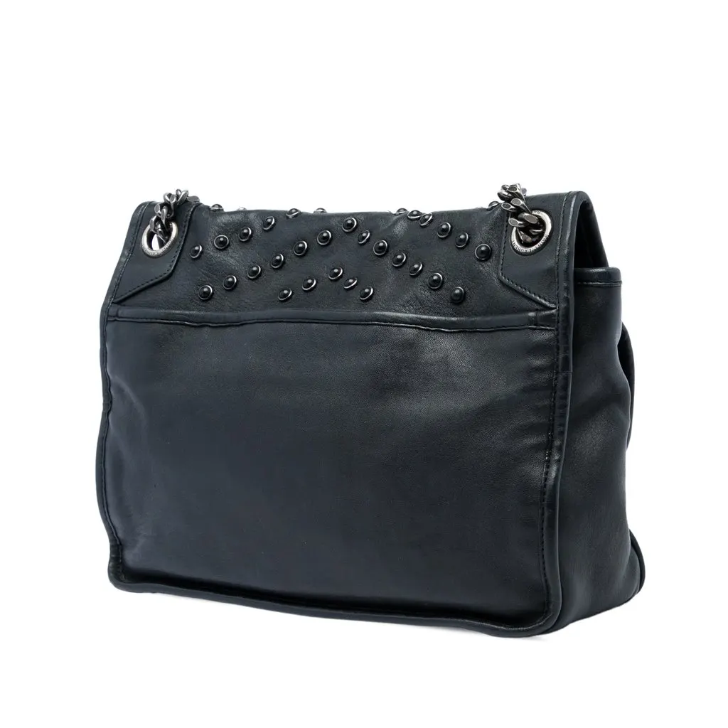 Saint Laurent Medium Studded Calfskin Niki Black Leather Very good - Back View