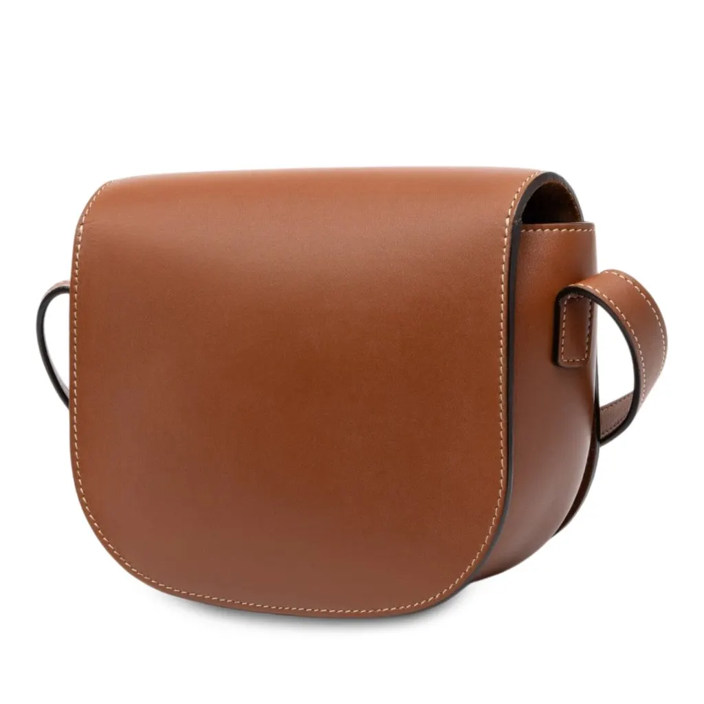 Celine Medium Calfskin Cuir Triomphe Folco Crossbody Brown Leather Very good - Back View