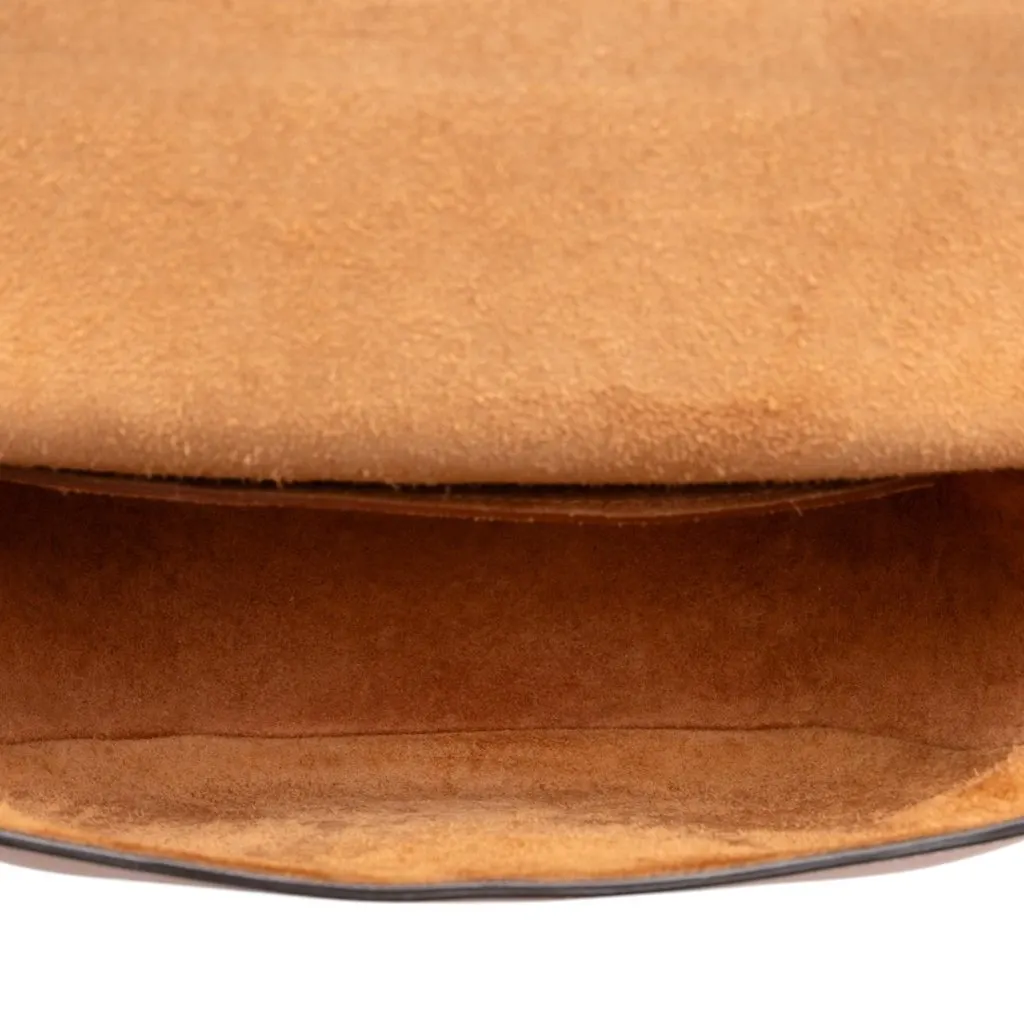 Celine Medium Calfskin Cuir Triomphe Folco Crossbody Brown Leather Very good - Model View