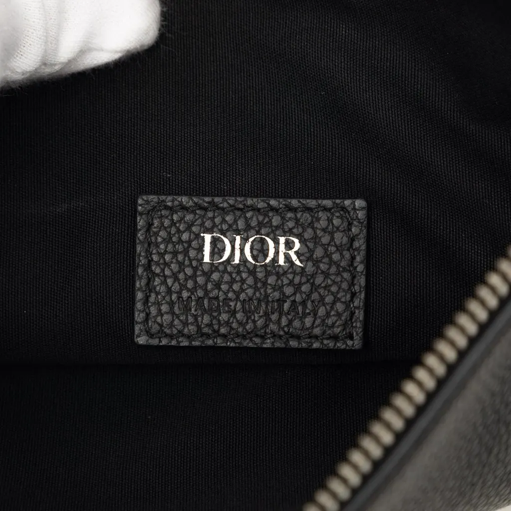 Dior Grained Calfskin Saddle Bag Black Leather Very good - Box View