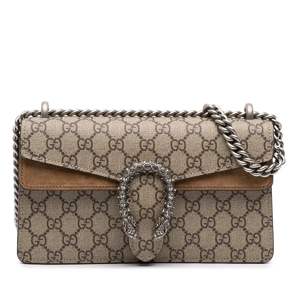 Gucci Medium GG Supreme Dionysus Crossbody Beige Very good - Front View