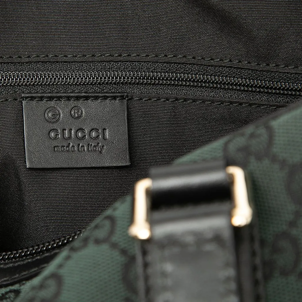 Gucci GG Canvas Charmy Boston Bag Green Very good - Box View