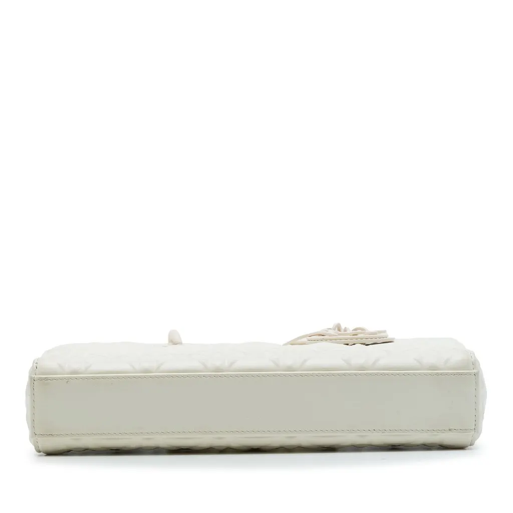 Dior Medium Calfskin Cannage Diamond Lady D Joy White Leather Very good - Inside View