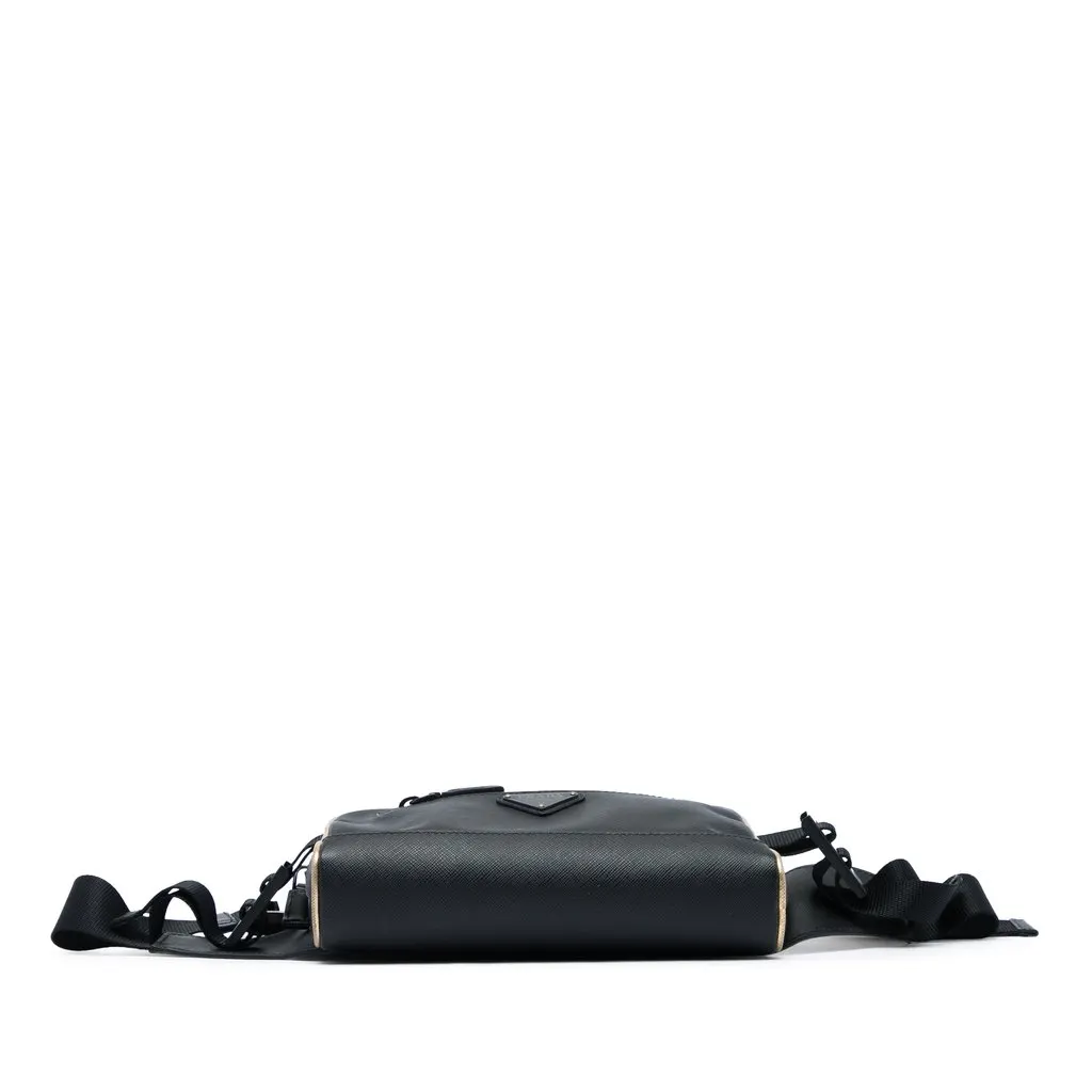 Prada Saffiano Belt Bag Black Leather Very good - Inside View
