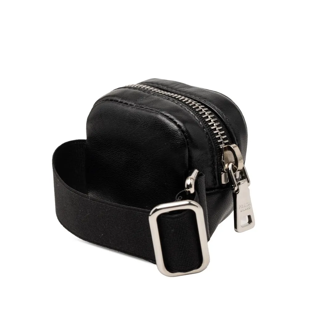Prada Mini Leather Arm Pouch Black Leather Very good - Back View