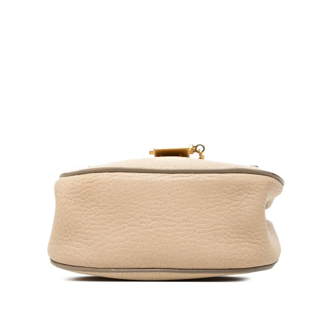 Chloé Nano Grained Calfskin Drew Crossbody Brown Leather Very good - Inside View