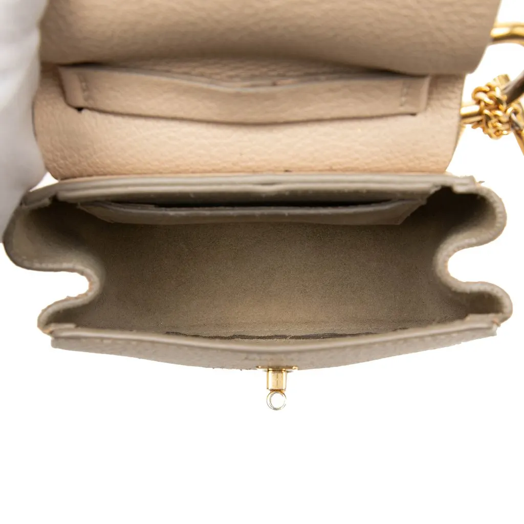 Chloé Nano Grained Calfskin Drew Crossbody Brown Leather Very good - Model View