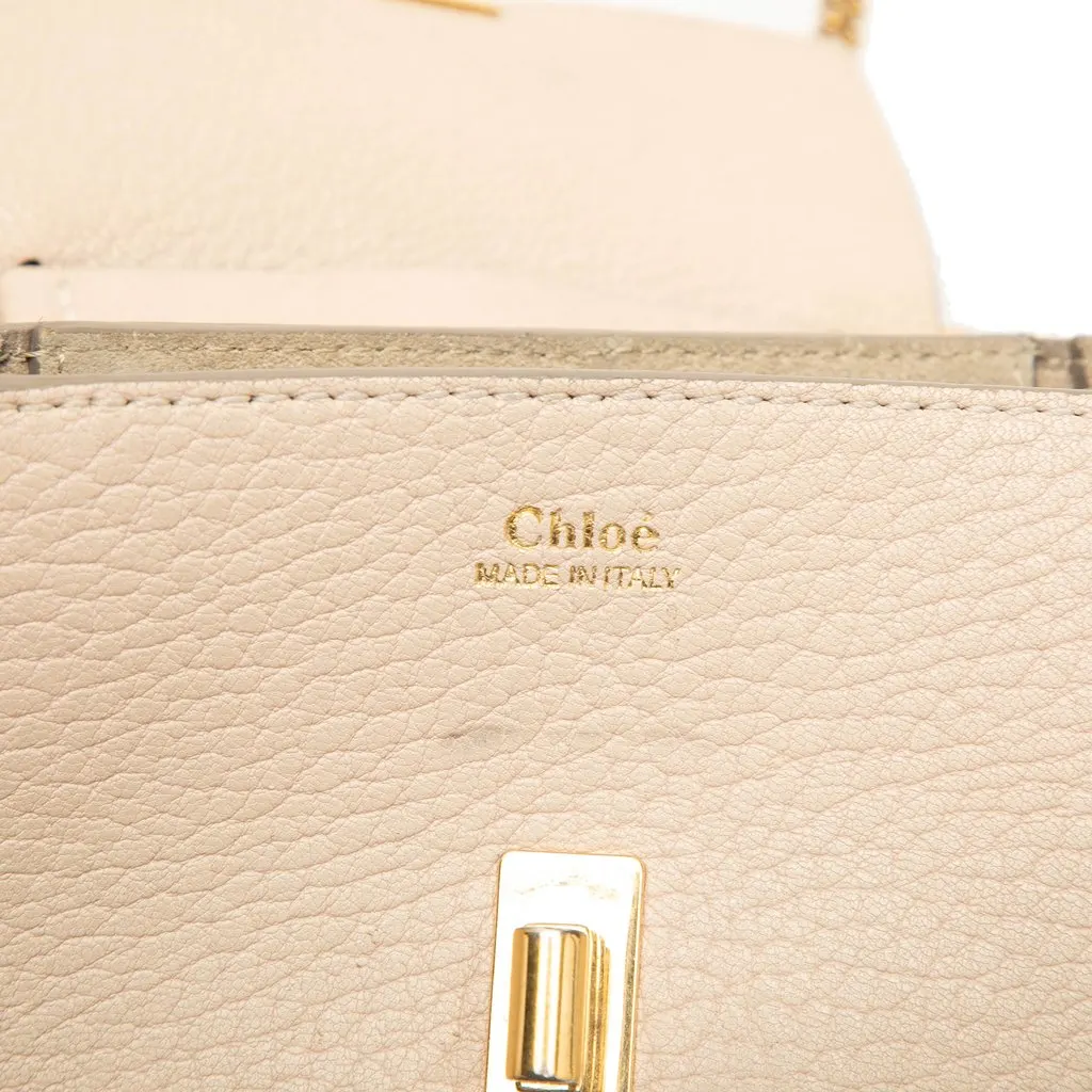 Chloé Nano Grained Calfskin Drew Crossbody Brown Leather Very good - Box View