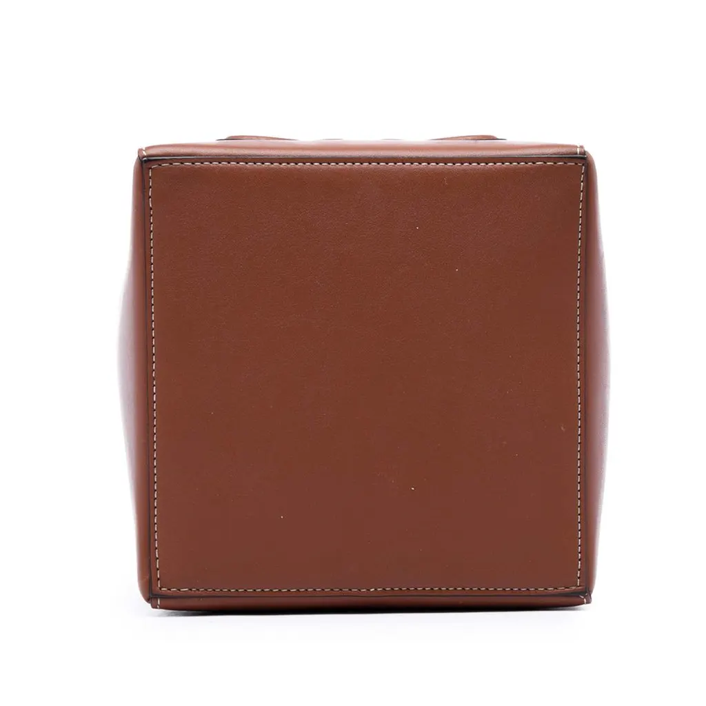 Celine Calfskin Cuir Triomphe Cube Handbag Brown Leather Very good - Inside View