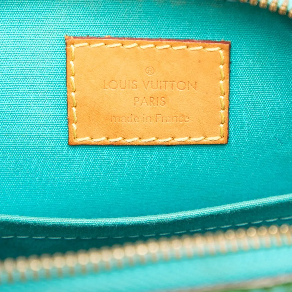 Louis Vuitton Monogram Vernis Alma BB Green Leather Good - Box View