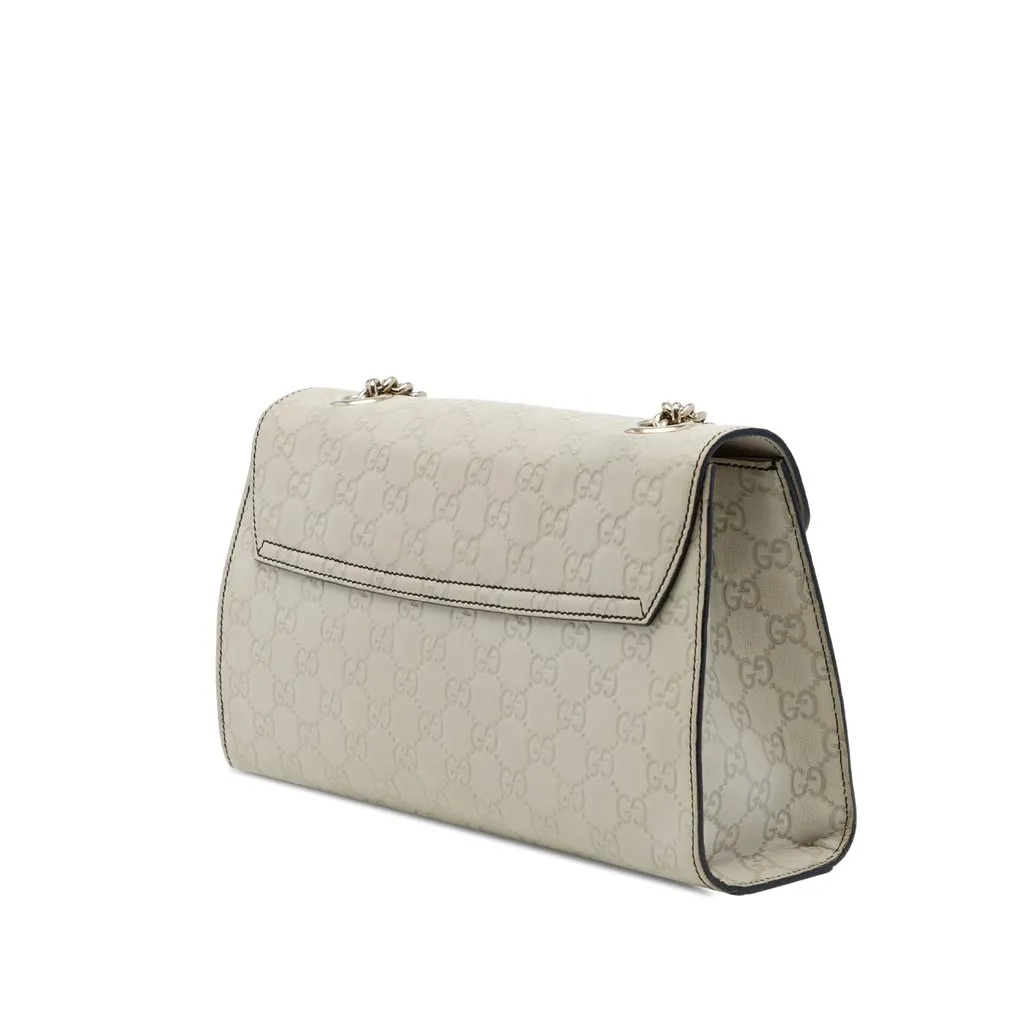 Gucci Medium Guccissima Emily Shoulder Bag Brown Leather Good - Back View