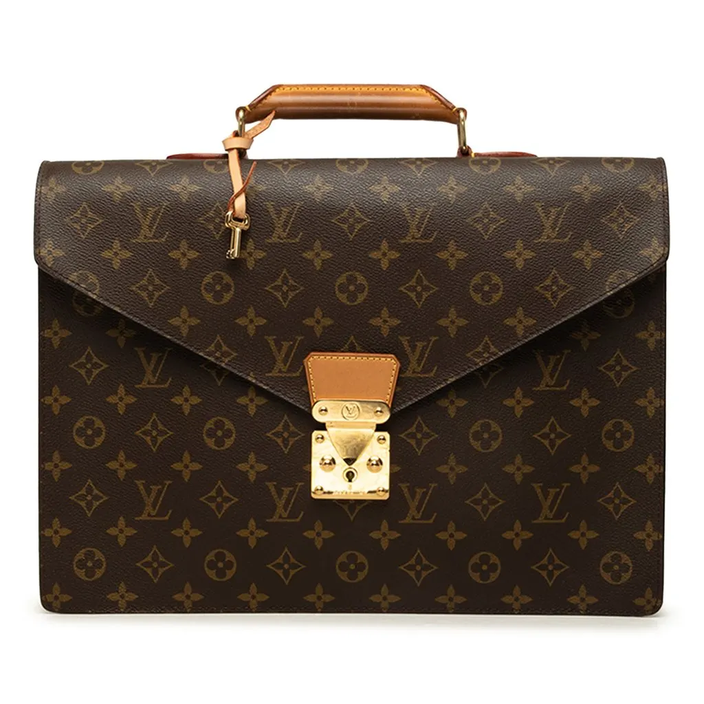 Louis Vuitton Monogram Serviette Conseiller Brown Canvas Good - Front View