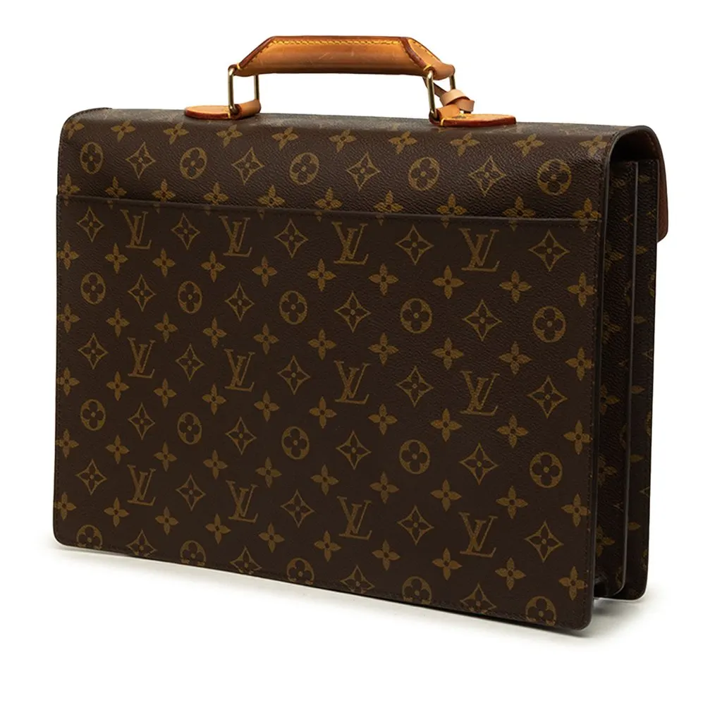 Louis Vuitton Monogram Serviette Conseiller Brown Canvas Good - Back View