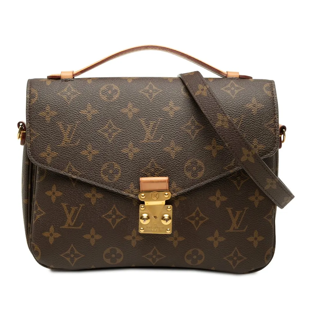 Louis Vuitton Monogram Pochette Metis Brown Very good - Front View