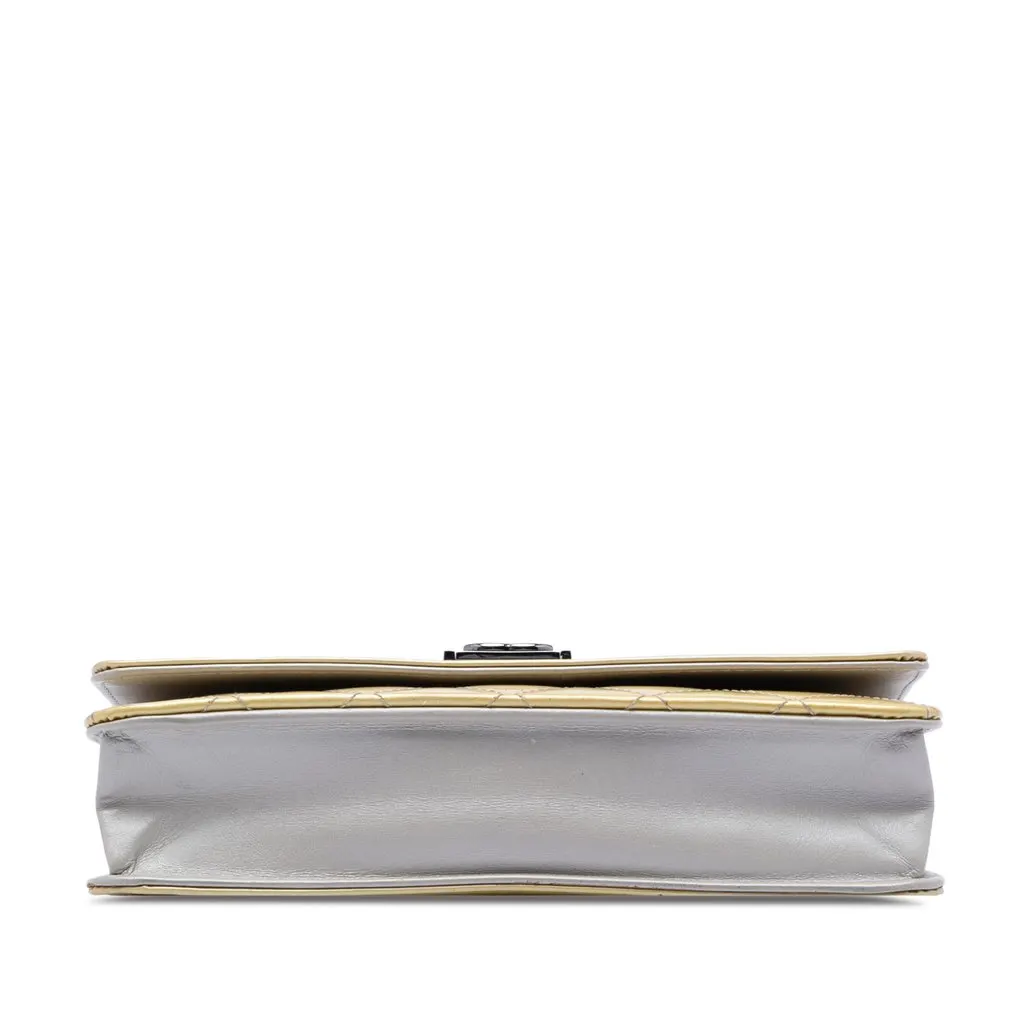 Chanel Quilted Patent Boy Wallet on Chain Beige Leather Very good - Inside View