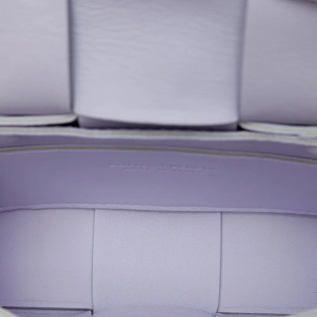 Bottega Veneta Candy Nappa Intrecciato Cassette Crossbody Purple Leather Very good - Model View