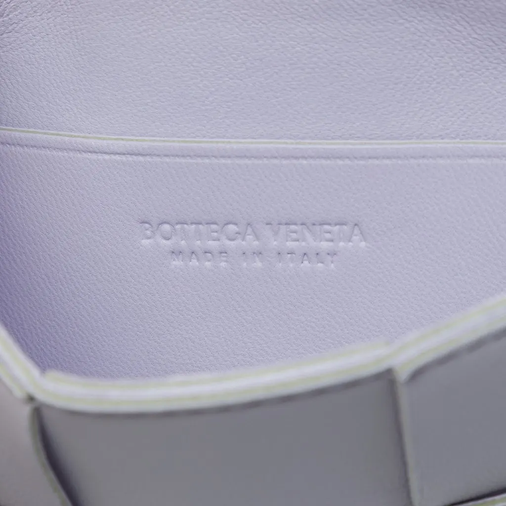 Bottega Veneta Candy Nappa Intrecciato Cassette Crossbody Purple Leather Very good - Box View