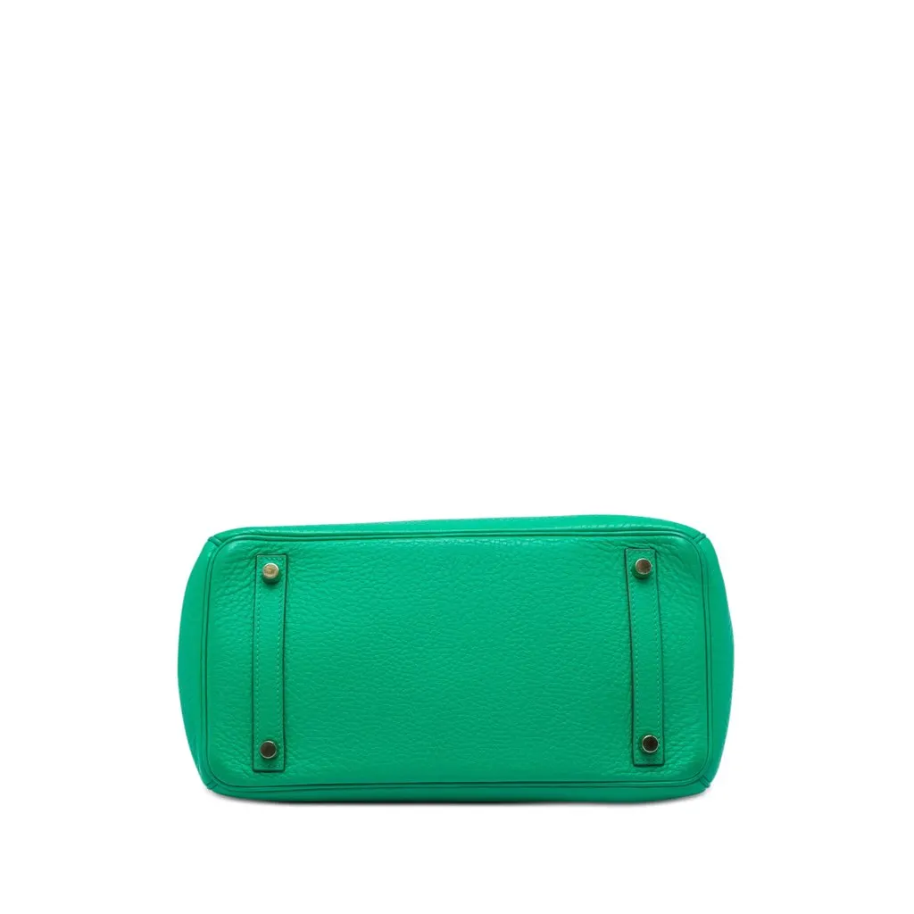 Hermès Clemence Birkin Retourne 30 Green Leather Very good - Inside View