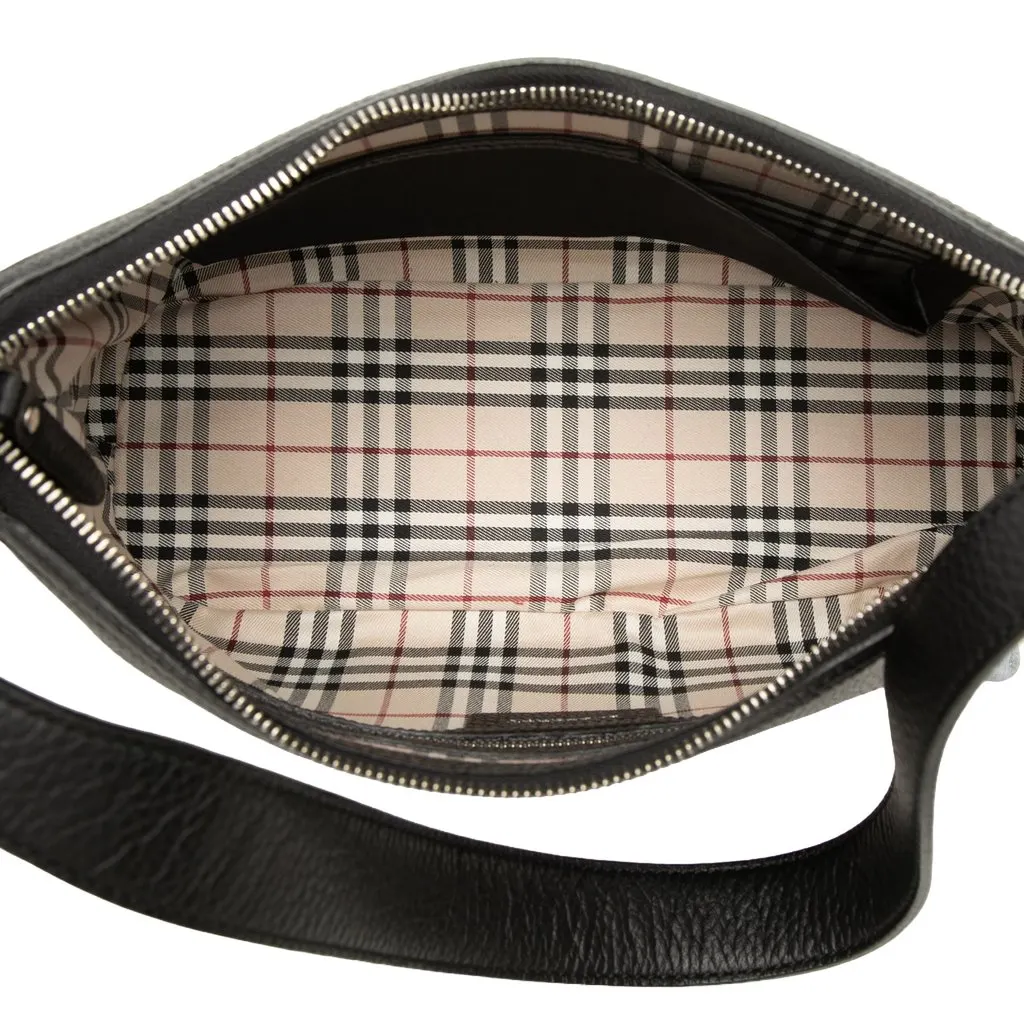 Burberry Leather Shoulder Bag Black Leather Very good - Model View