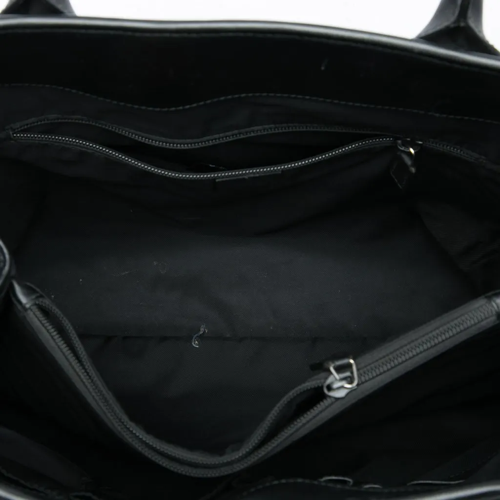 Gucci Guccissima Web Business Bag Black Leather Very good - Model View
