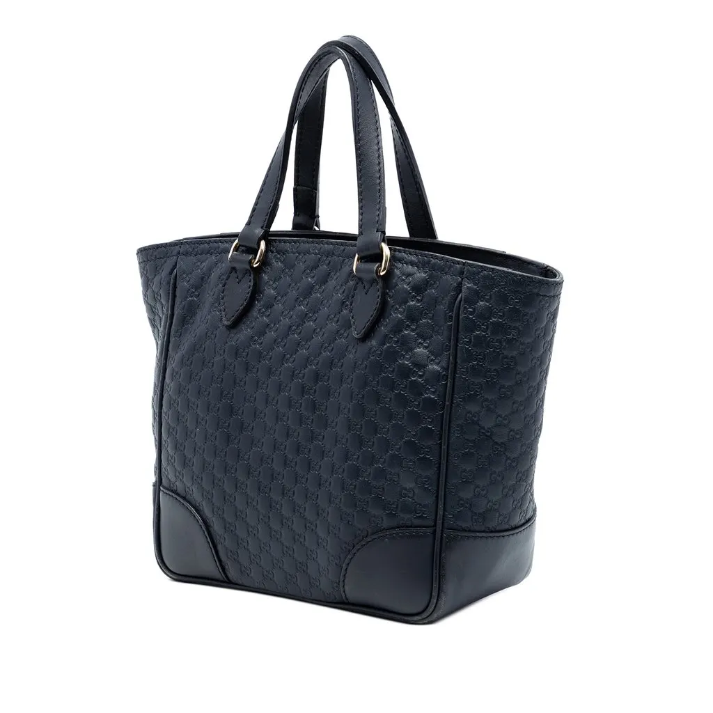 Gucci Small Microguccissima Bree Satchel Blue Leather Very good - Back View