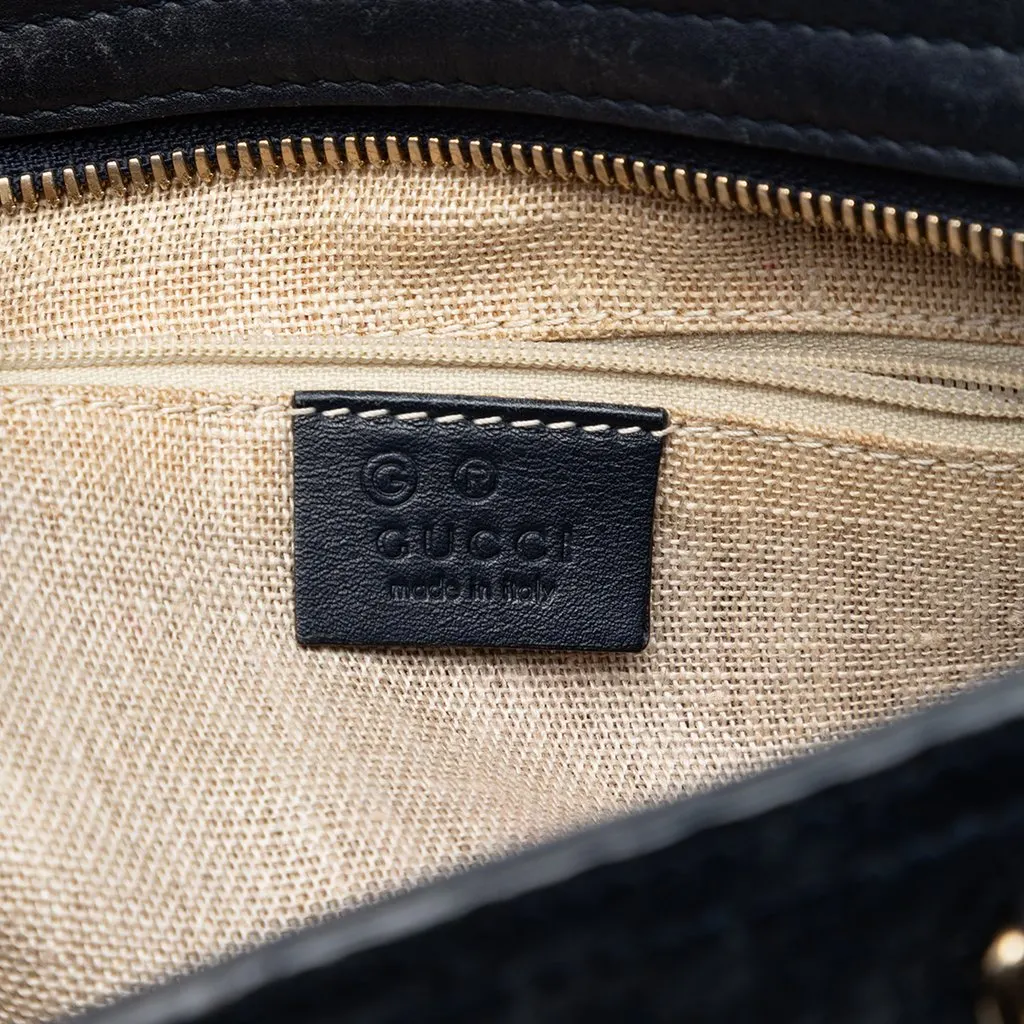 Gucci Small Microguccissima Bree Satchel Blue Leather Very good - Box View