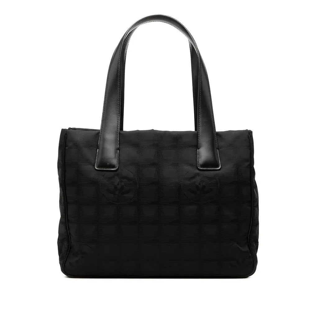 Chanel New Travel Line Nylon Tote Black Polyamide Very good - Front View