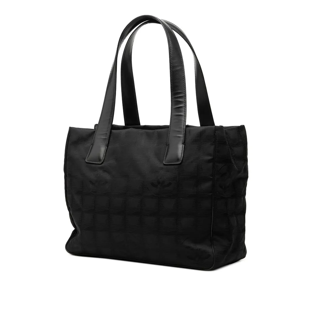 Chanel New Travel Line Nylon Tote Black Polyamide Very good - Back View