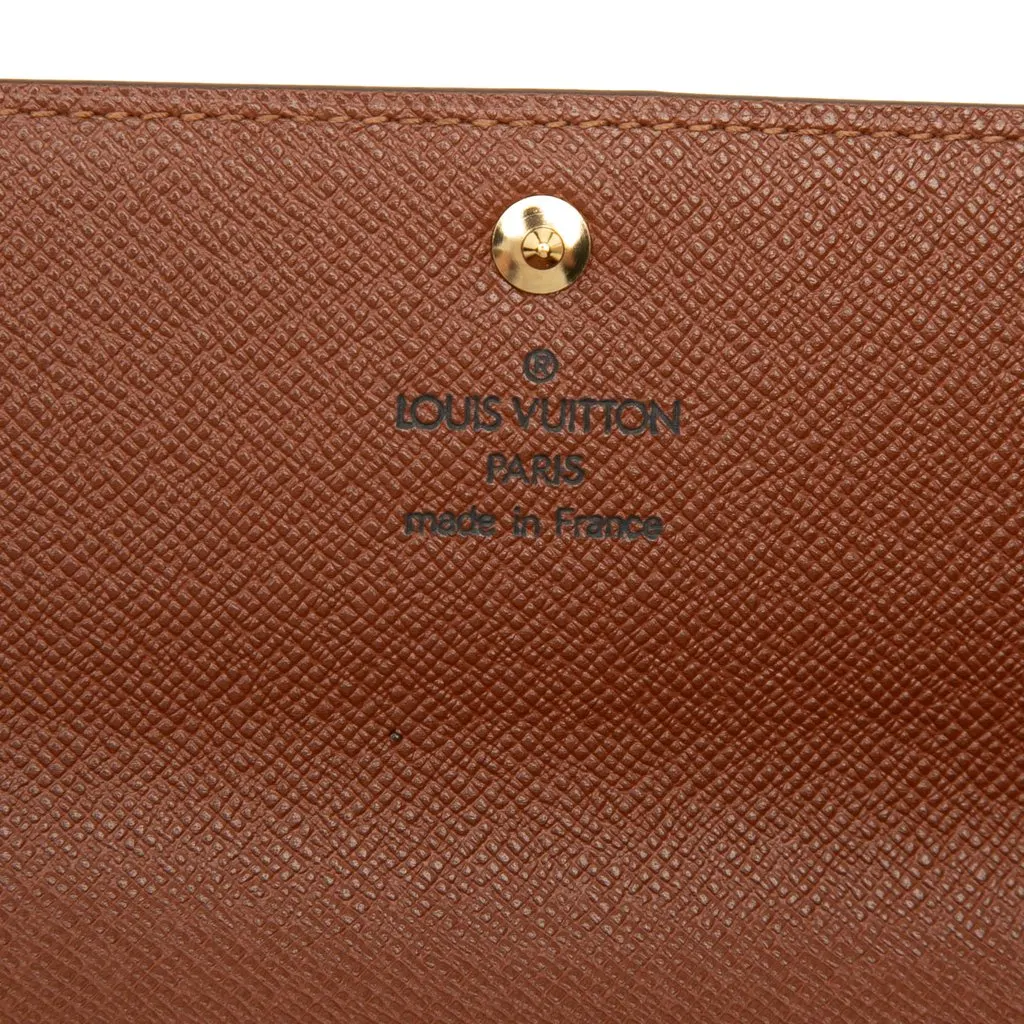 Louis Vuitton Monogram Sarah Long Wallet Brown Canvas Very good - Box View