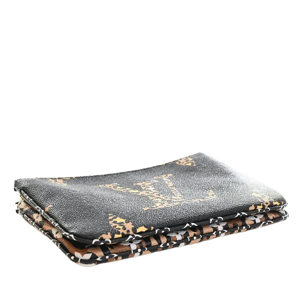 Louis Vuitton Monogram Giant Jungle Double Zip Pochette Black Very good - Box View