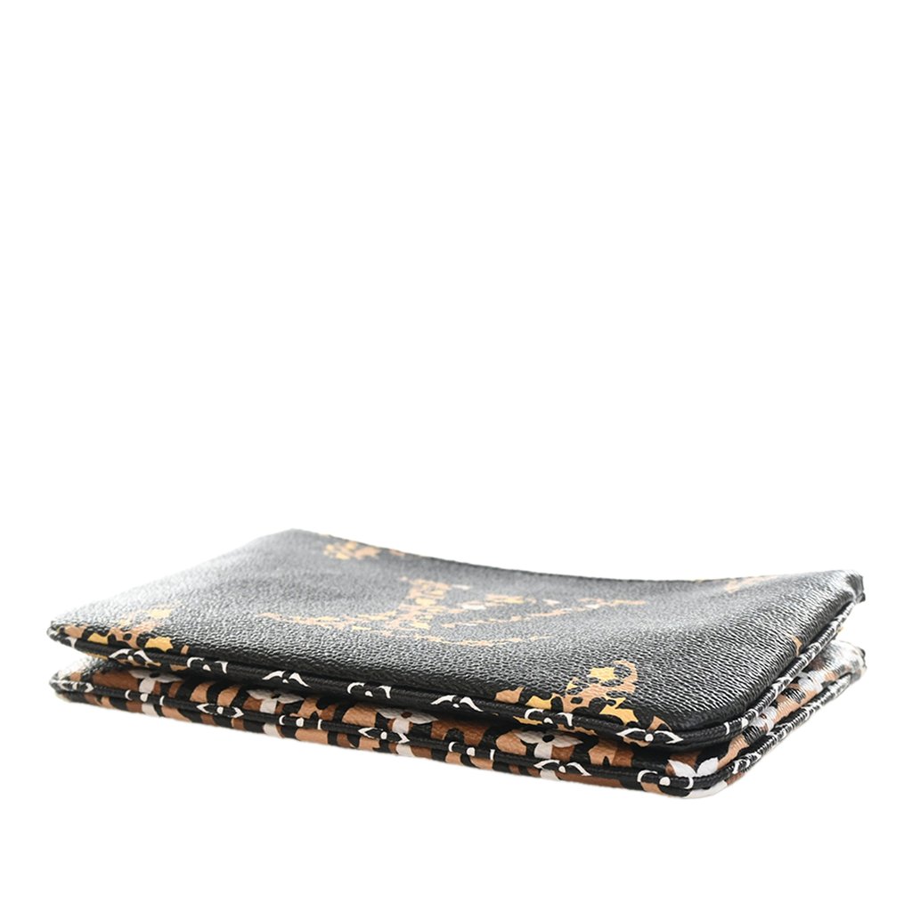 Louis Vuitton Monogram Giant Jungle Double Zip Pochette Blac