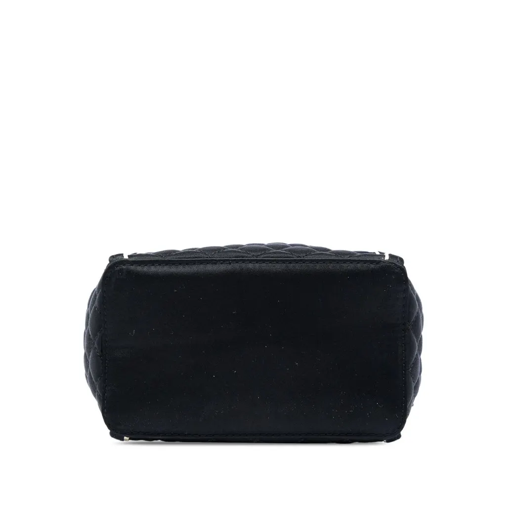 Chanel Paris Shanghai CC Quilted Satin Takeaway Box Bag Black Very good - Inside View