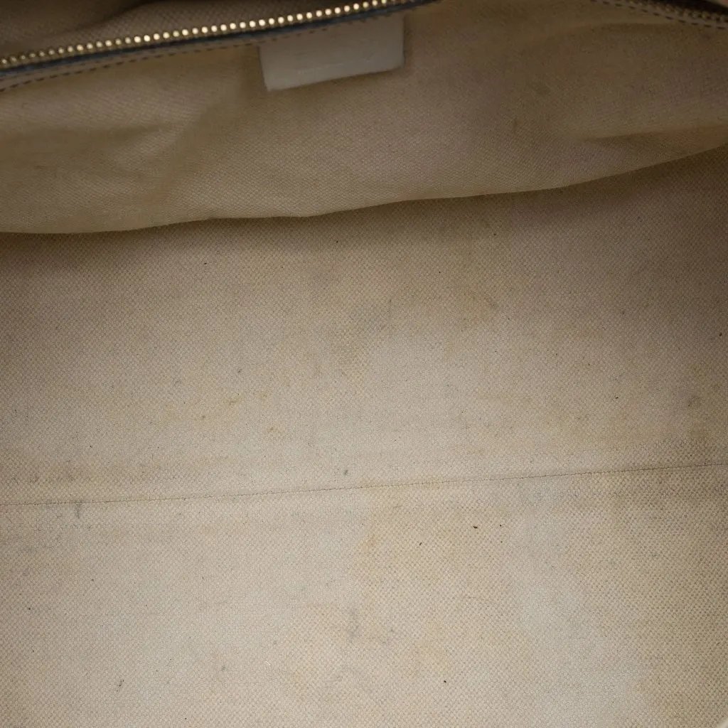 Gucci Large Guccissima Emily Tote White Leather Good - Model View