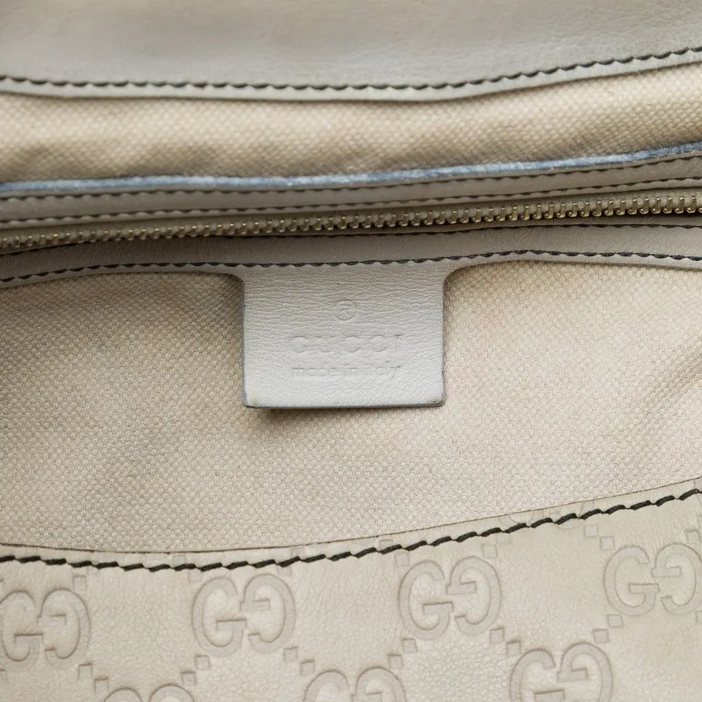 Gucci Large Guccissima Emily Tote White Leather Good - Box View