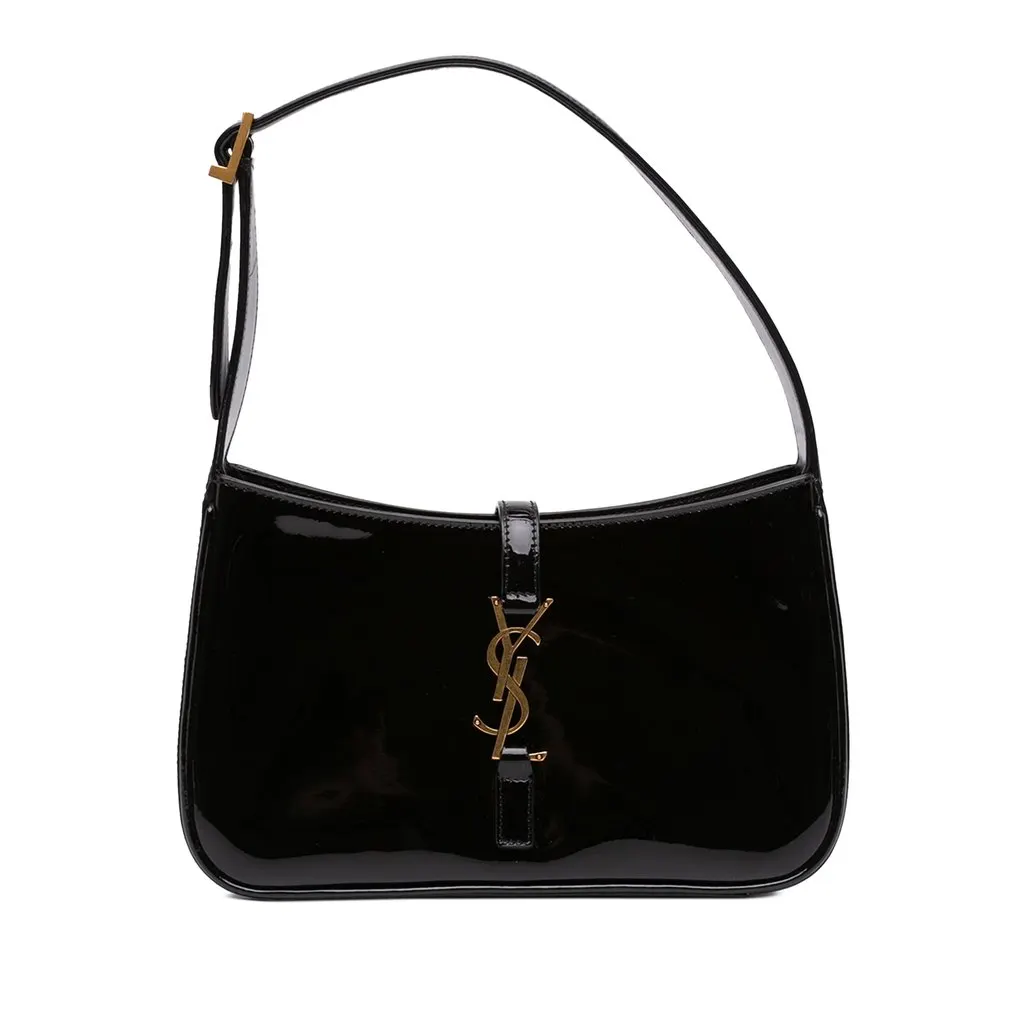Saint Laurent Mini Patent Le 5 a 7 Black Leather Very good - Front View