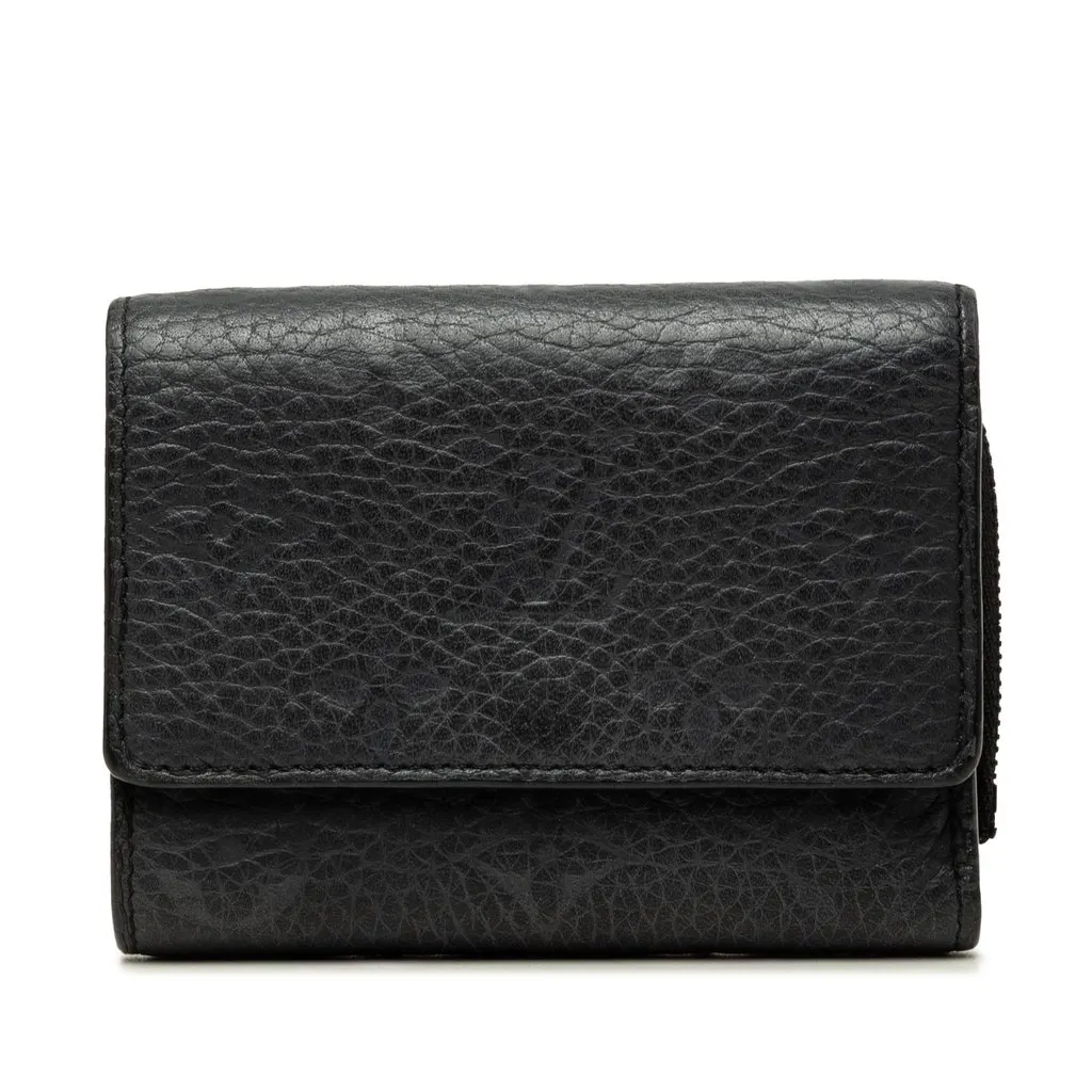 Louis Vuitton Monogram Taurillon Slender Pilot Wallet Black Leather Very good - Front View