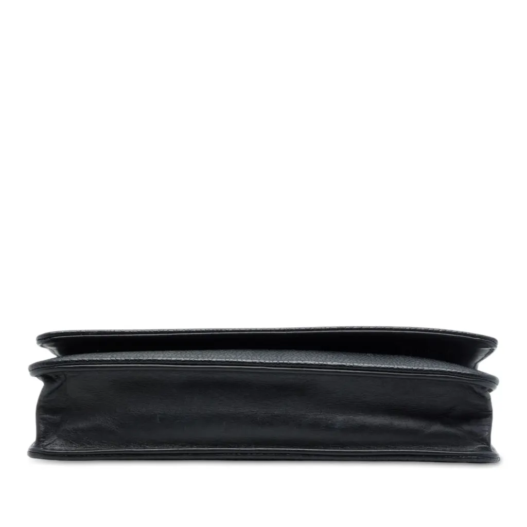 Chanel CC Caviar Wallet On Chain Black Leather Very good - Inside View