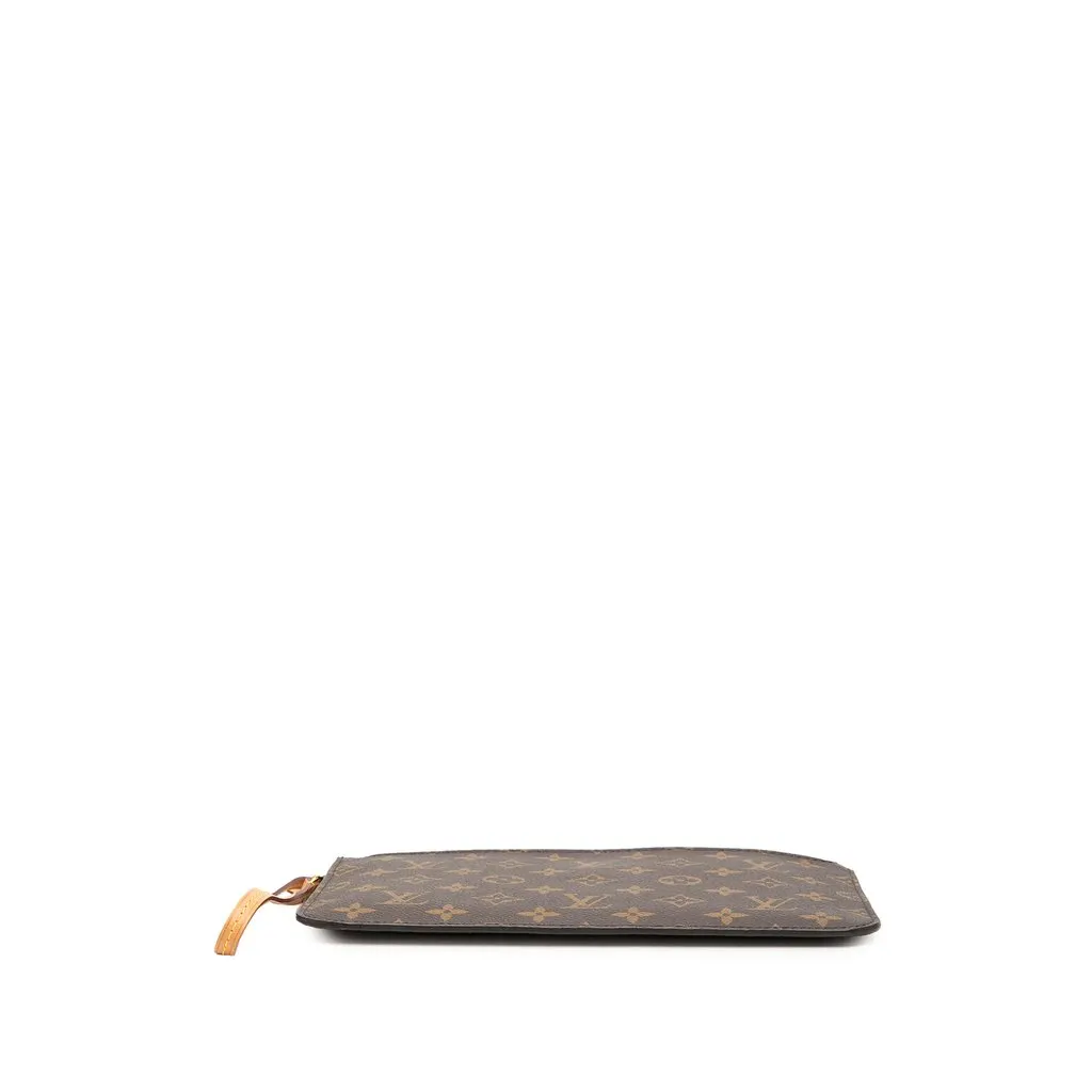 Louis Vuitton Monogram Neverfull MM Pouch Brown Canvas Very good - Inside View