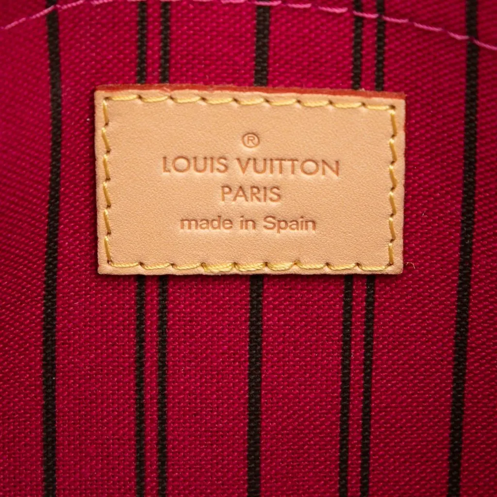Louis Vuitton Monogram Neverfull MM Pouch Brown Canvas Very good - Box View