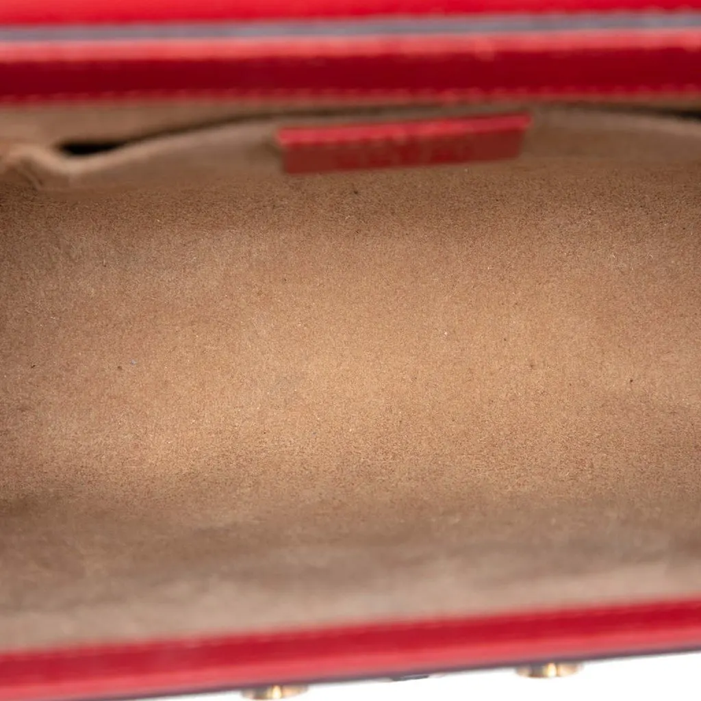 Gucci Small GG Supreme Padlock Crossbody Beige Very good - Model View