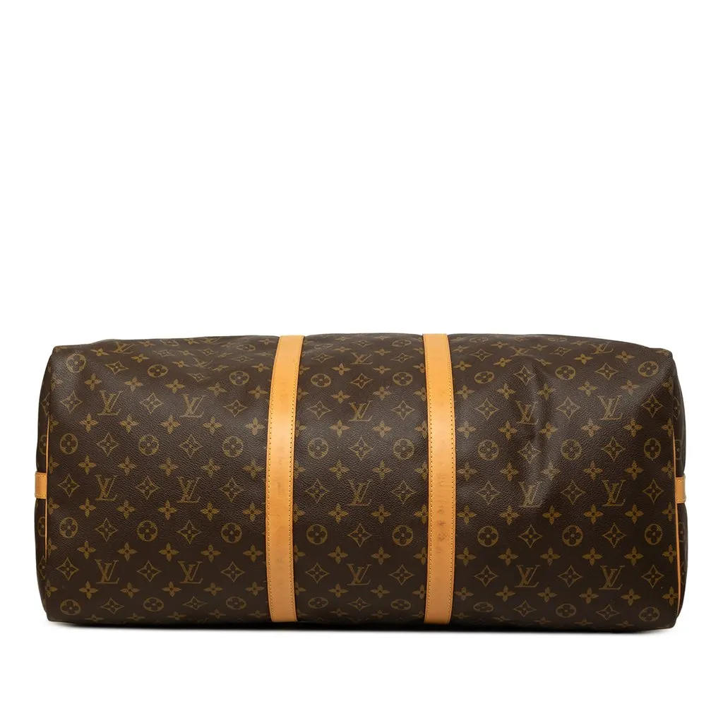 Louis Vuitton Monogram Keepall Bandouliere 60 Brown Canvas Good - Inside View