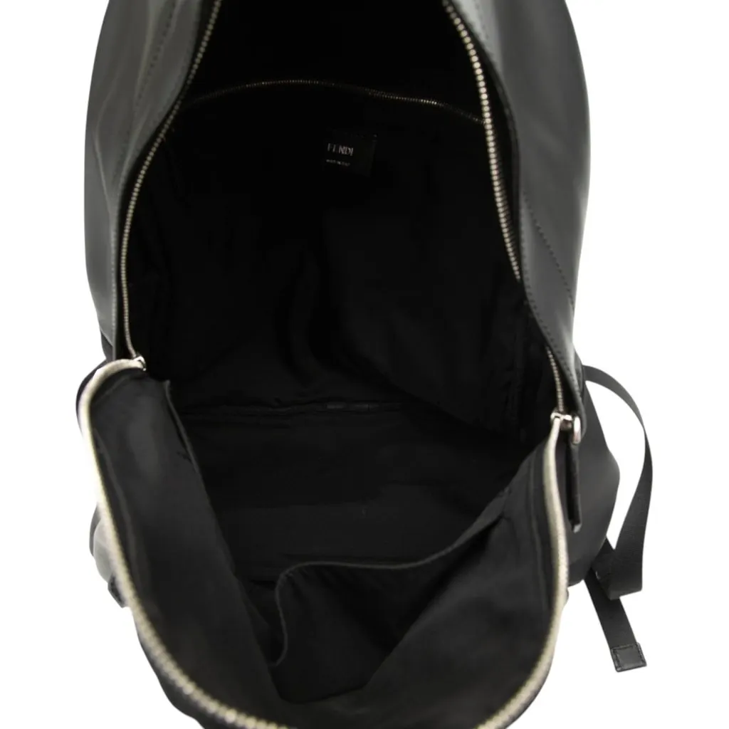 Fendi Nylon and Leather Bug Eyes Monster Backpack Black Very good - Model View
