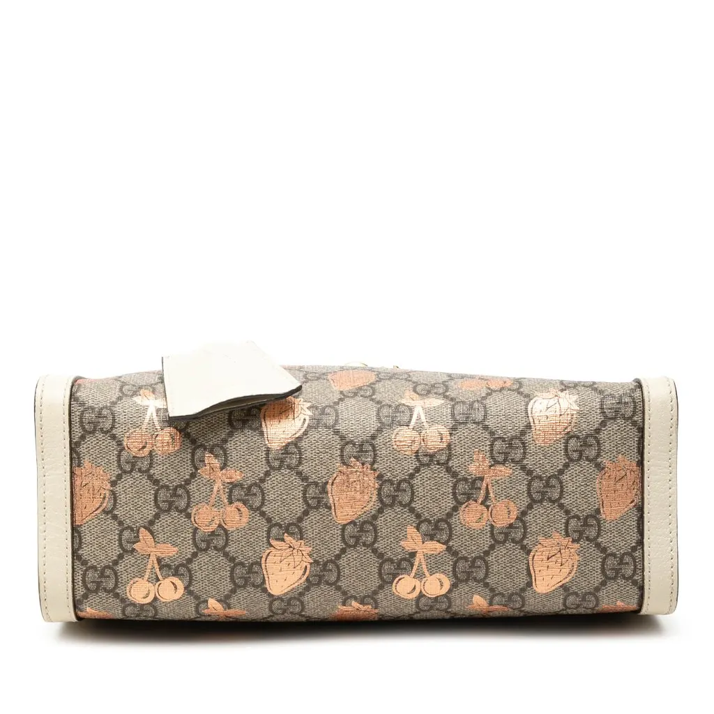 Gucci Small GG Supreme Berry Padlock Tote Beige Canvas Very good - Inside View